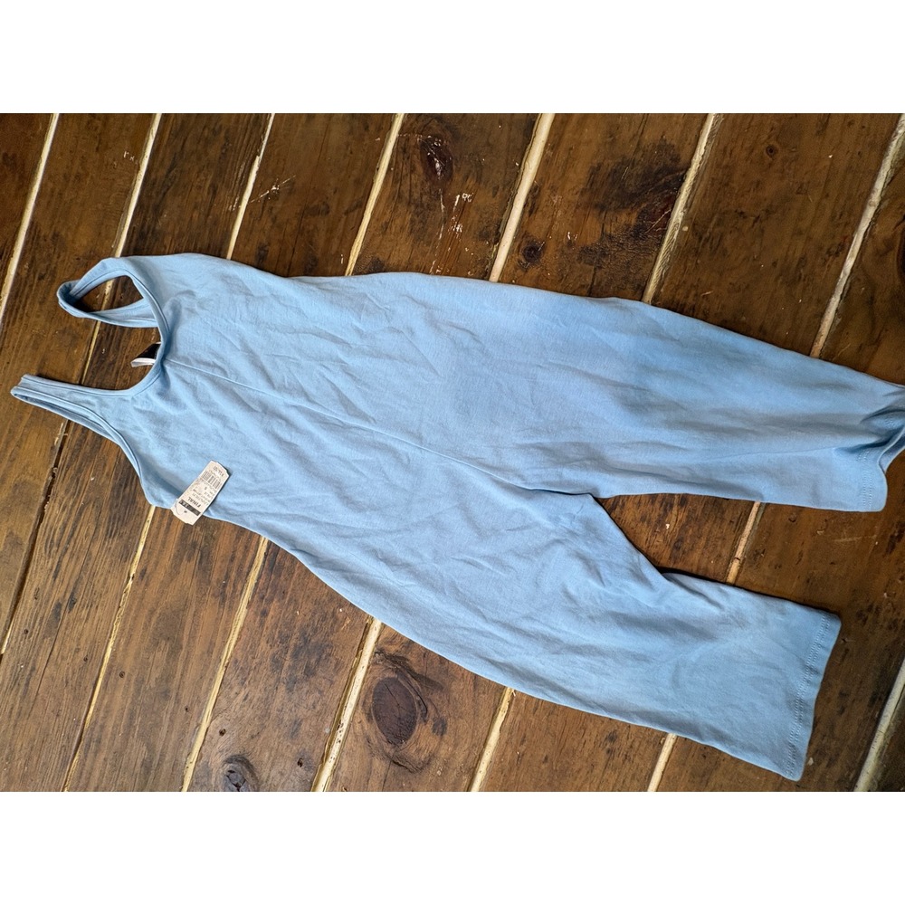 Womens Light Blue Sleeveless Unitard Romper TJP-7188 S